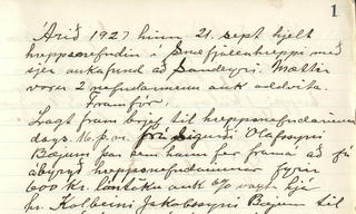 Gjörðabók fyrir hreppsnefnd Snæfjallahrepps [1927–1946]