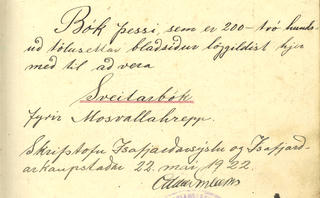 Sveitarbók fyrir Mosvallahrepp [1922–1927]