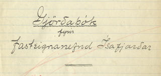 Gerðabók fasteignanefndar Ísafjarðarkaupstaðar 1918–1932