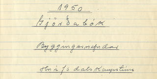 Gjörðabók byggingarnefndar Hnífsdalskauptúns 1950–1971